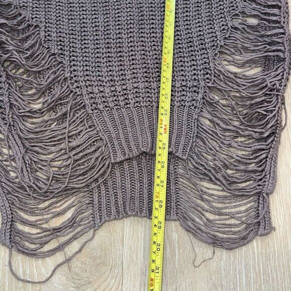 Windsor Dusty Rose Cable Knit Distressed Sweater Dress, Junior Women’s Medium - Picture 7 of 12